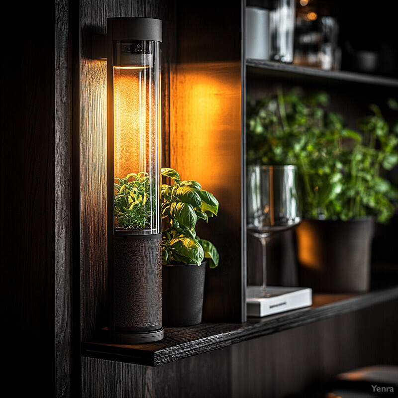 A modern room with dark wood paneling and a cozy atmosphere.