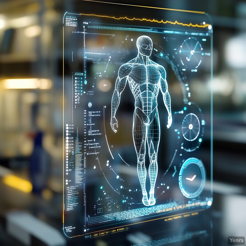 Advanced computer-generated model of a human body for injury and performance predictions.