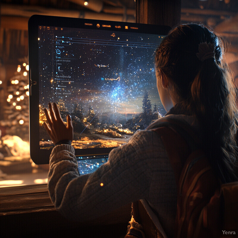 A young girl sits at a desk, intently focused on her computer screen.