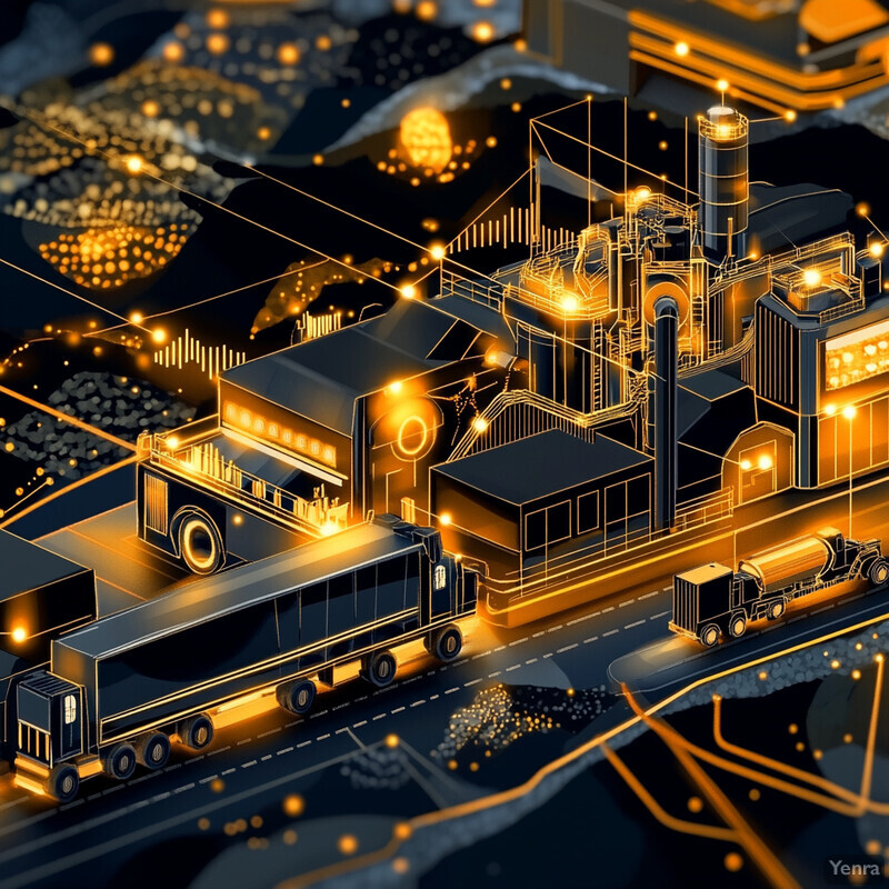 An automated scheduling system for throughput optimization in a manufacturing environment, featuring advanced technology and efficient logistics operations.