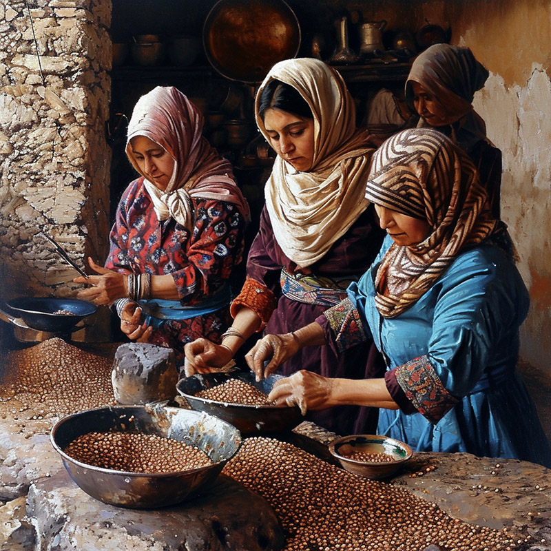 Traditional Argan Oil Extraction Process