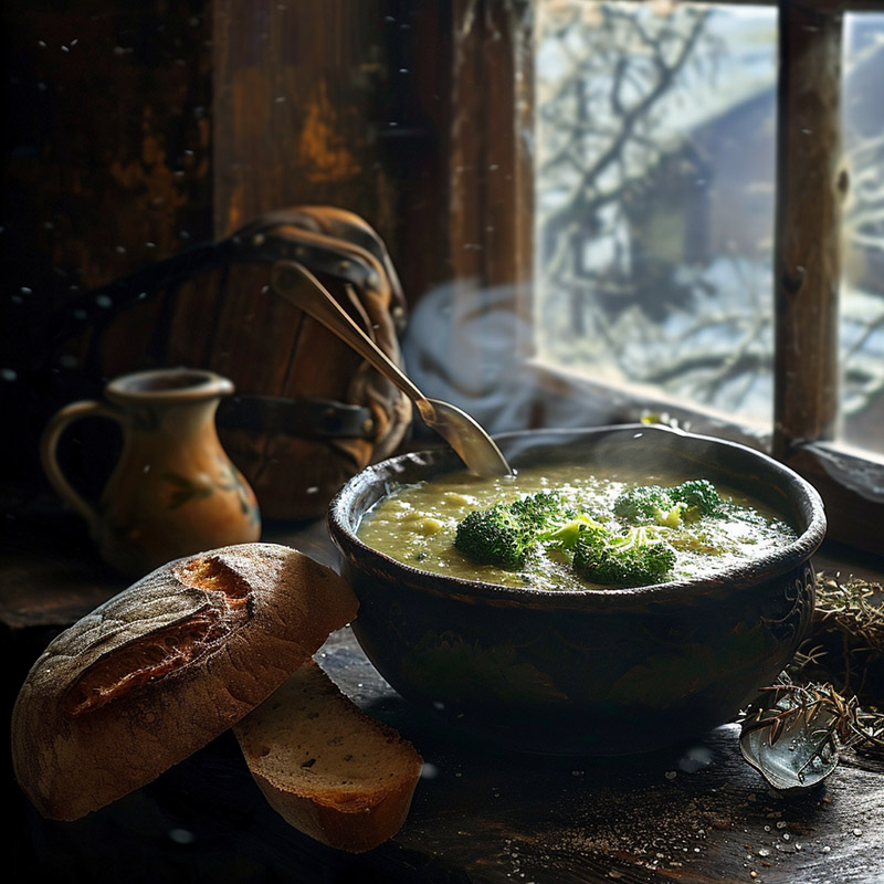 Broccoli Soup on a Winter Day