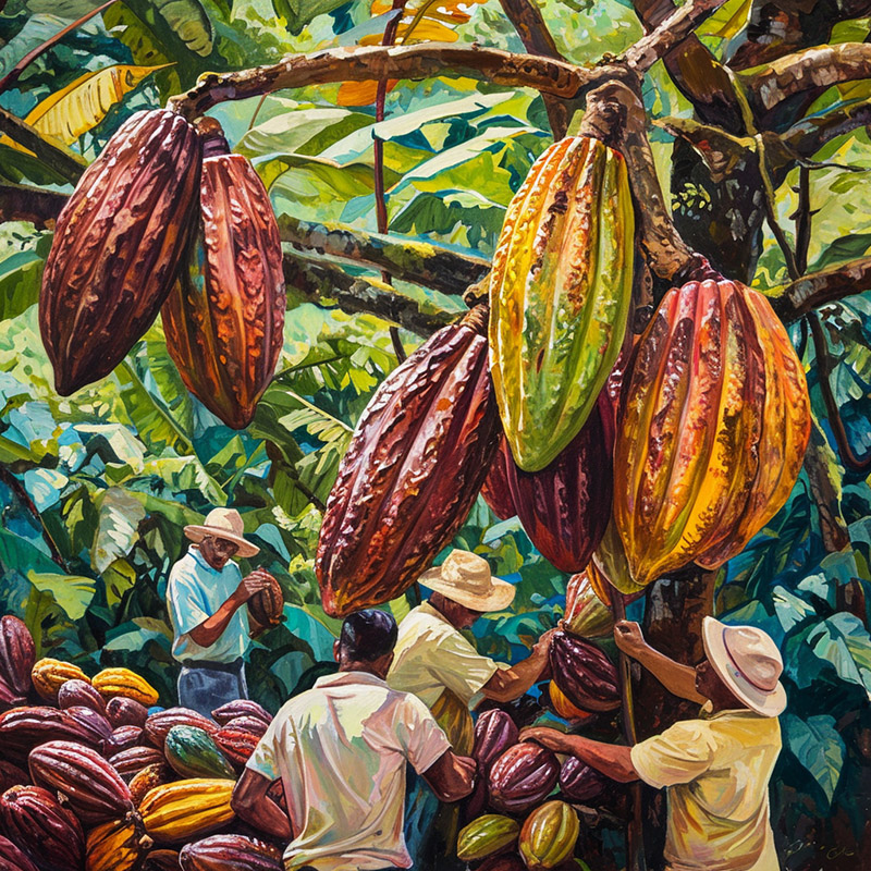 Harvesting Cocoa Pods
