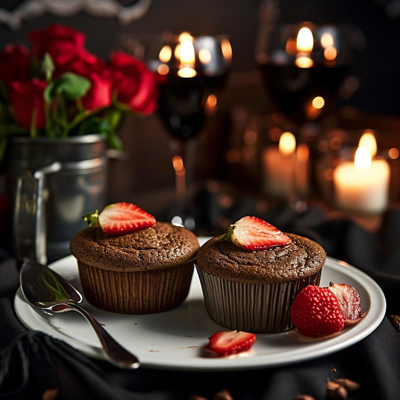 Individual Chocolate Soufflés for a Romantic Dinner