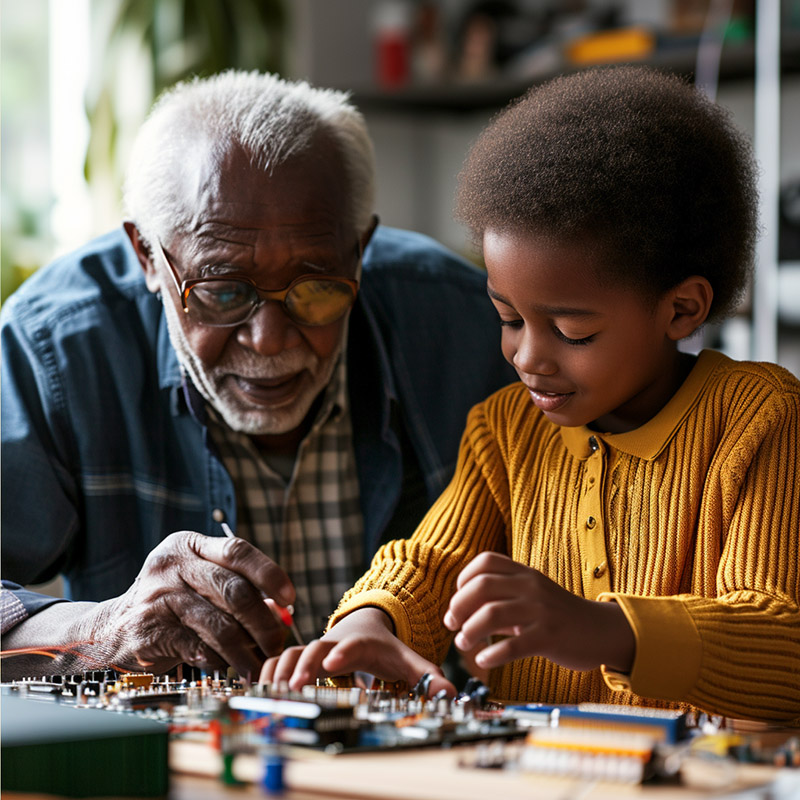 Multigenerational Learning with an Electronic Kit