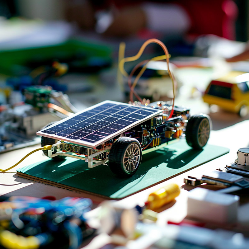 Solar-Powered Project Using an Electronic Kit