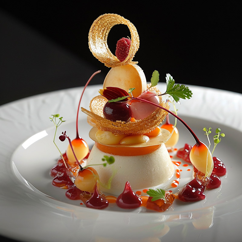 Artistic Plating of Foie Gras Parfait