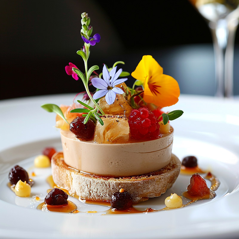 Elegant Presentation of Foie Gras Parfait