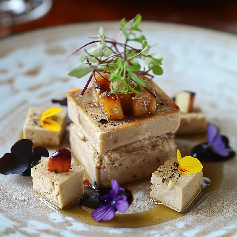 Rustic Foie Gras Parfait Presentation