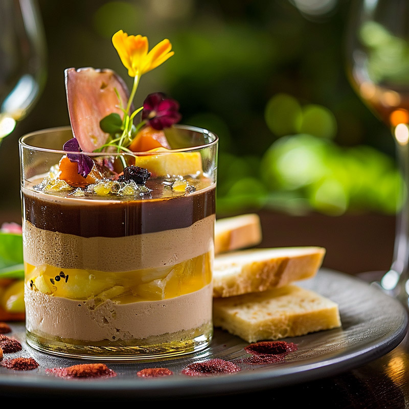 Foie Gras Parfait with Accompaniments