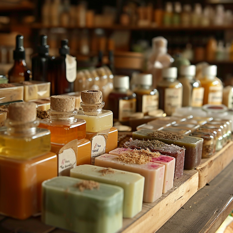 Variety of Homemade Cosmetic Products
