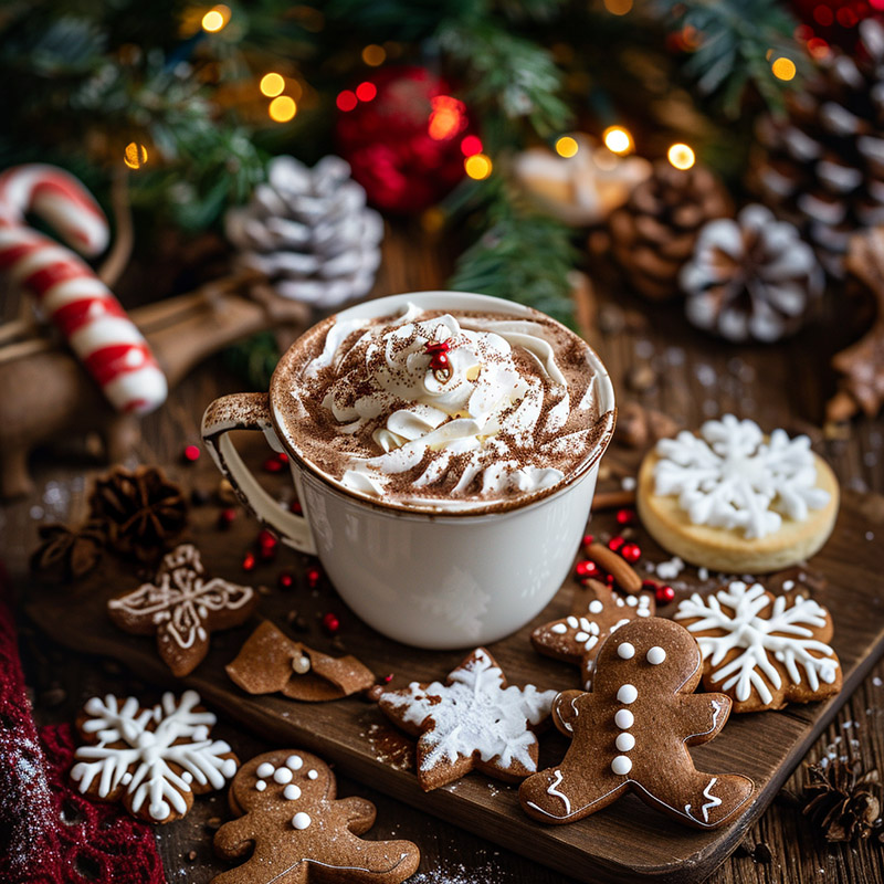 Hot Cocoa with a Holiday Theme