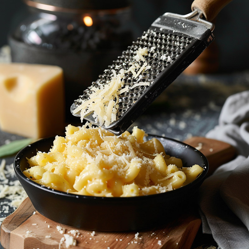 Parmesan Cheese Adding Flavor to Mac and Cheese