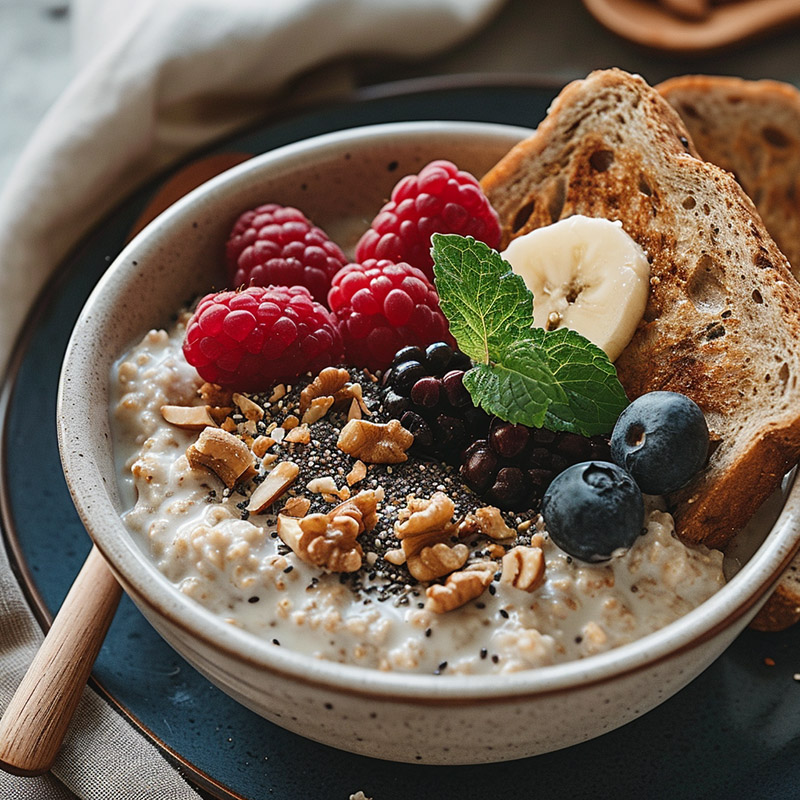 Healthy Breakfast with Magnesium-Rich Foods