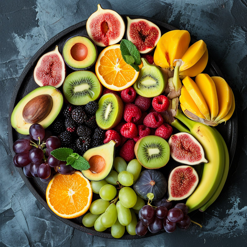 Fruit Platter with Magnesium-Rich Fruits