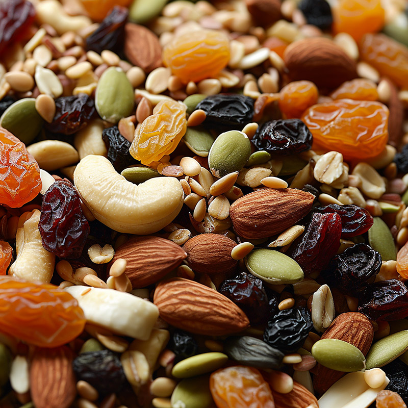 Trail Mix with Nuts, Seeds, and Dried Fruit