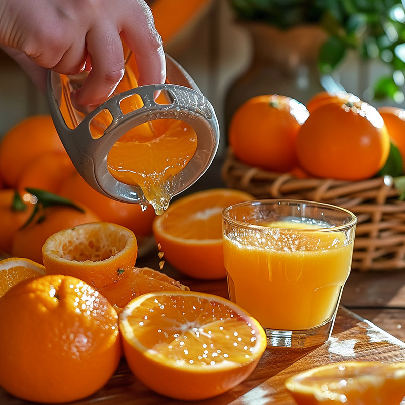 Fresh Orange Juice Preparation