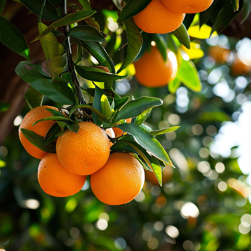 Oranges Growing on a Tree