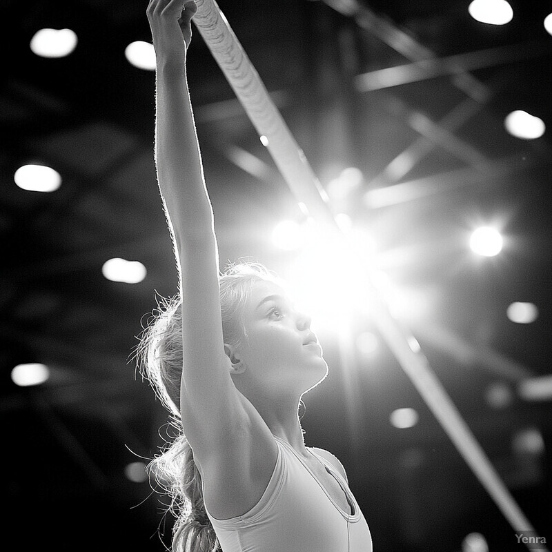 Young gymnast performing a back handspring on balance beam