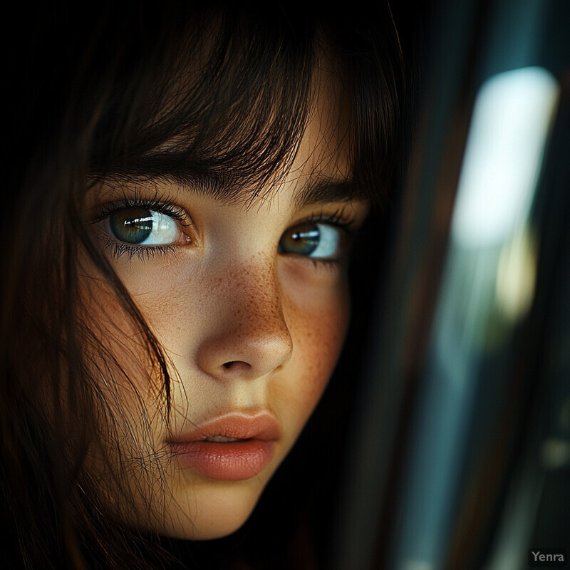 Close-up of a young girl's face