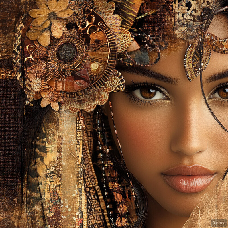 African woman with intricate adornments