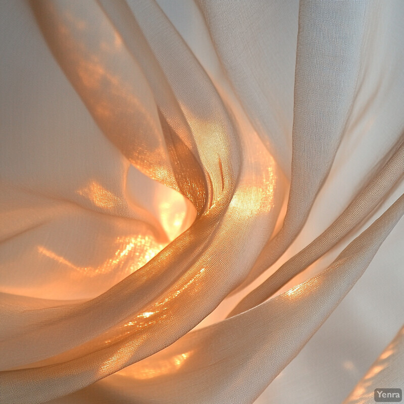 Close-up of light-colored fabric with subtle sheen and texture