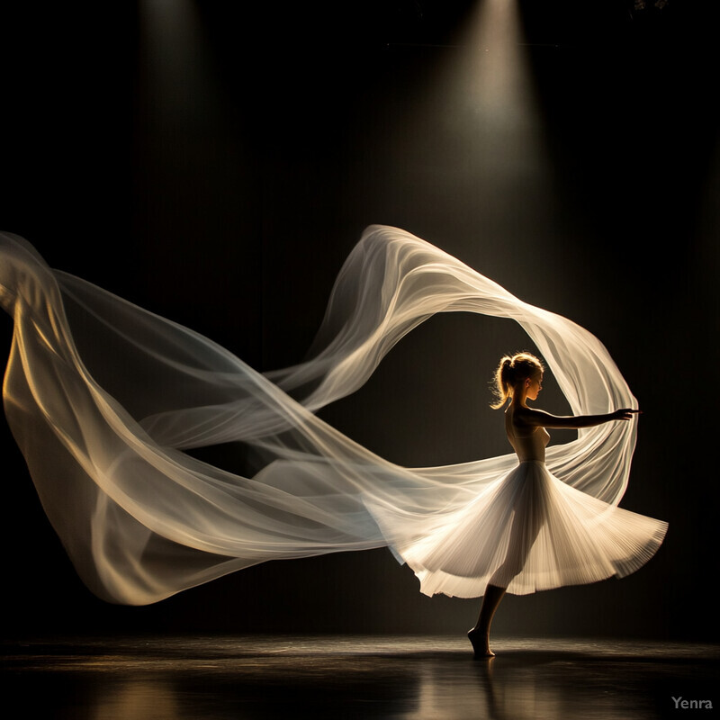 Woman in white dress on stage