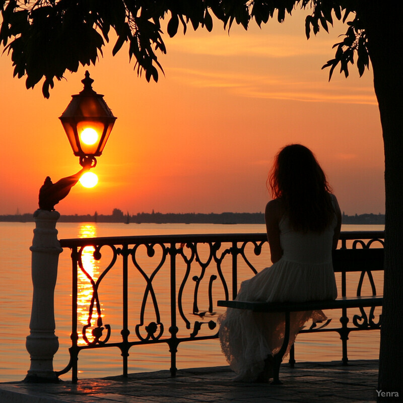 Serene sunset scene over a body of water