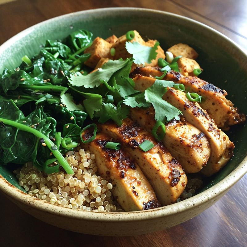 Quinoa Bowl with Lean Protein and Greens