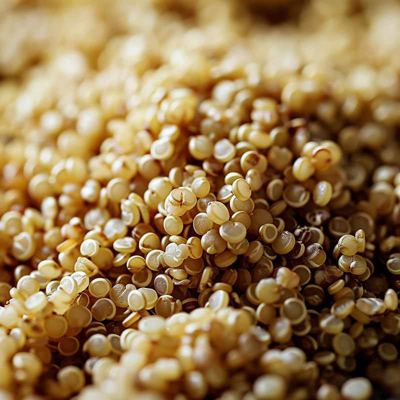 Close-Up of Fluffy Cooked Quinoa