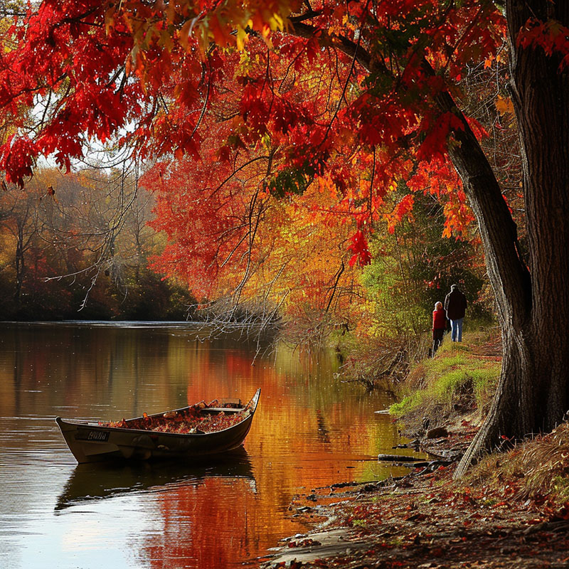 Autumn Foliage Along the Roanoke River