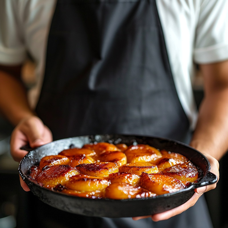 Chef or Home Cook Presenting Tarte Tatin