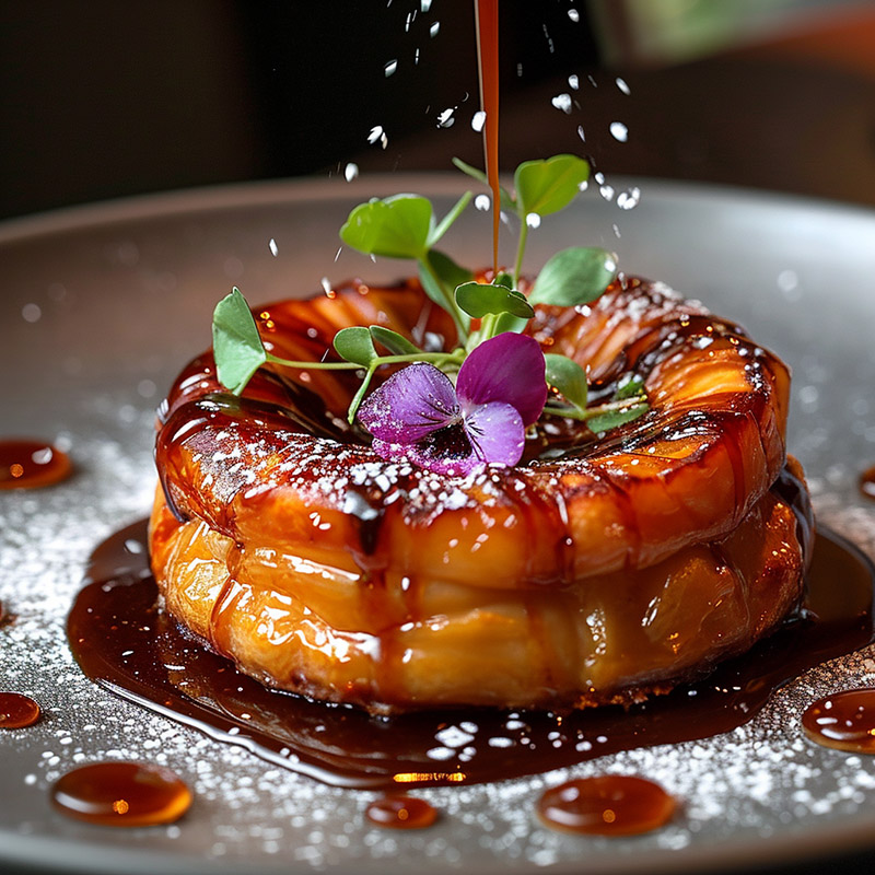 Elegant Dessert Presentation of Tarte Tatin