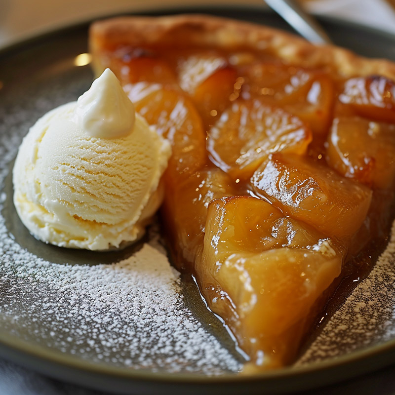 Tarte Tatin Served with Cream or Ice Cream