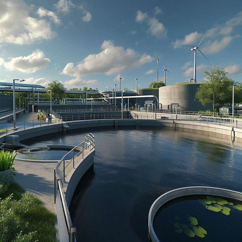 High-Tech Wastewater Treatment Plant