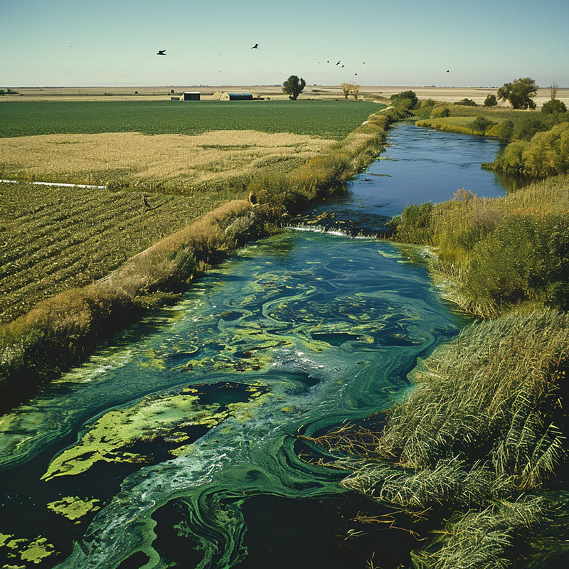 Agricultural Runoff into a Lake