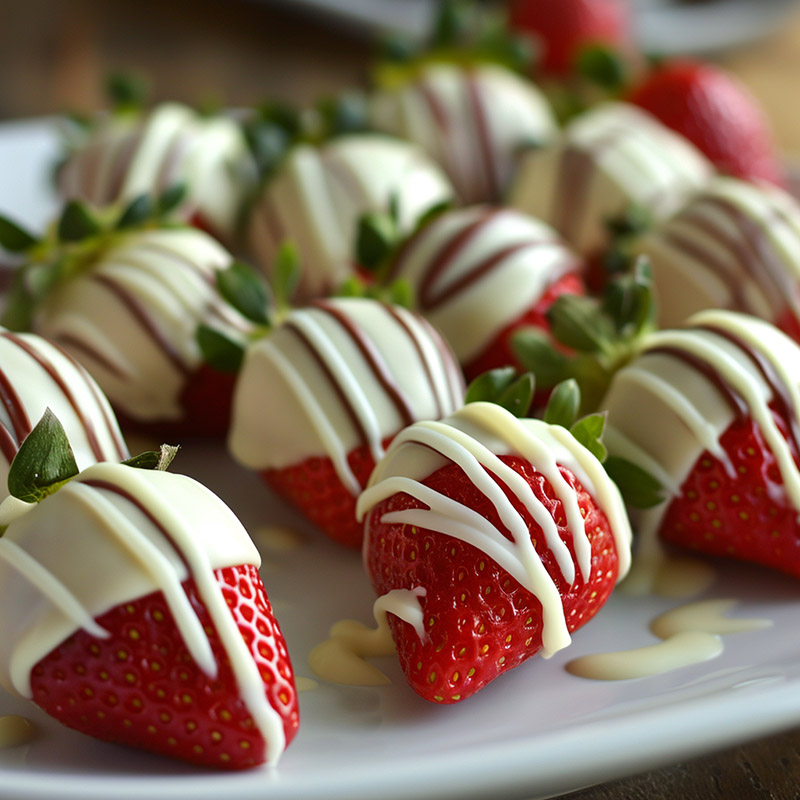 White Chocolate-Covered Strawberries