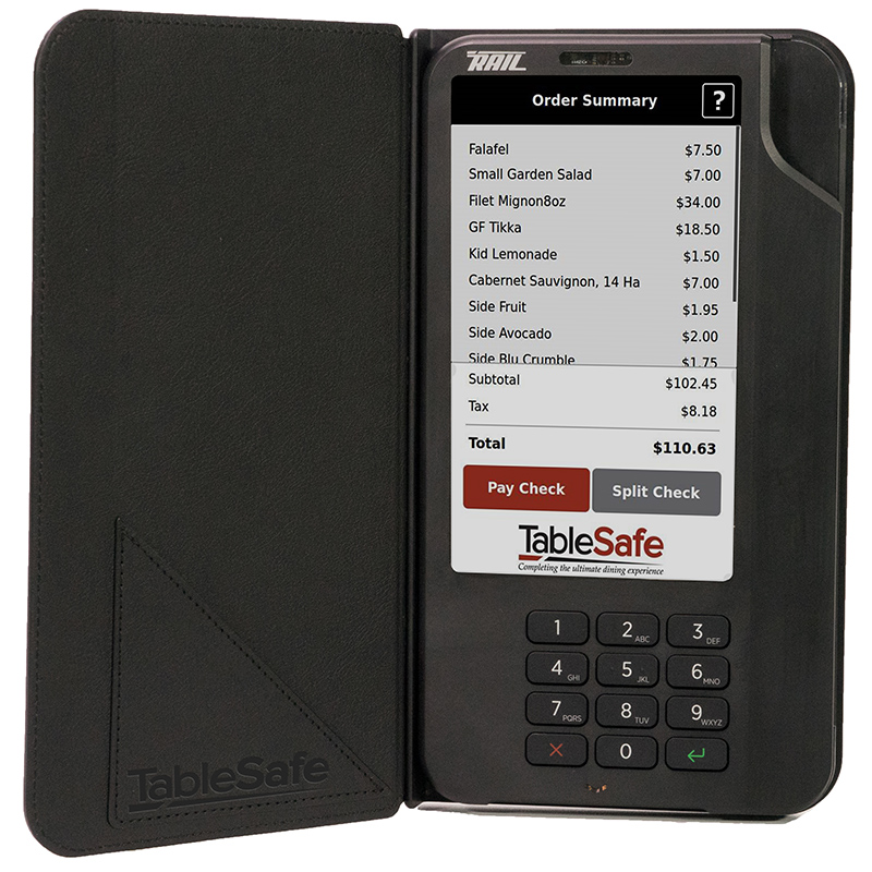TableSafe Rail Pay-at-the-Table Platform Supports Magnetic Stripe, Chip-Enabled EMV Cards